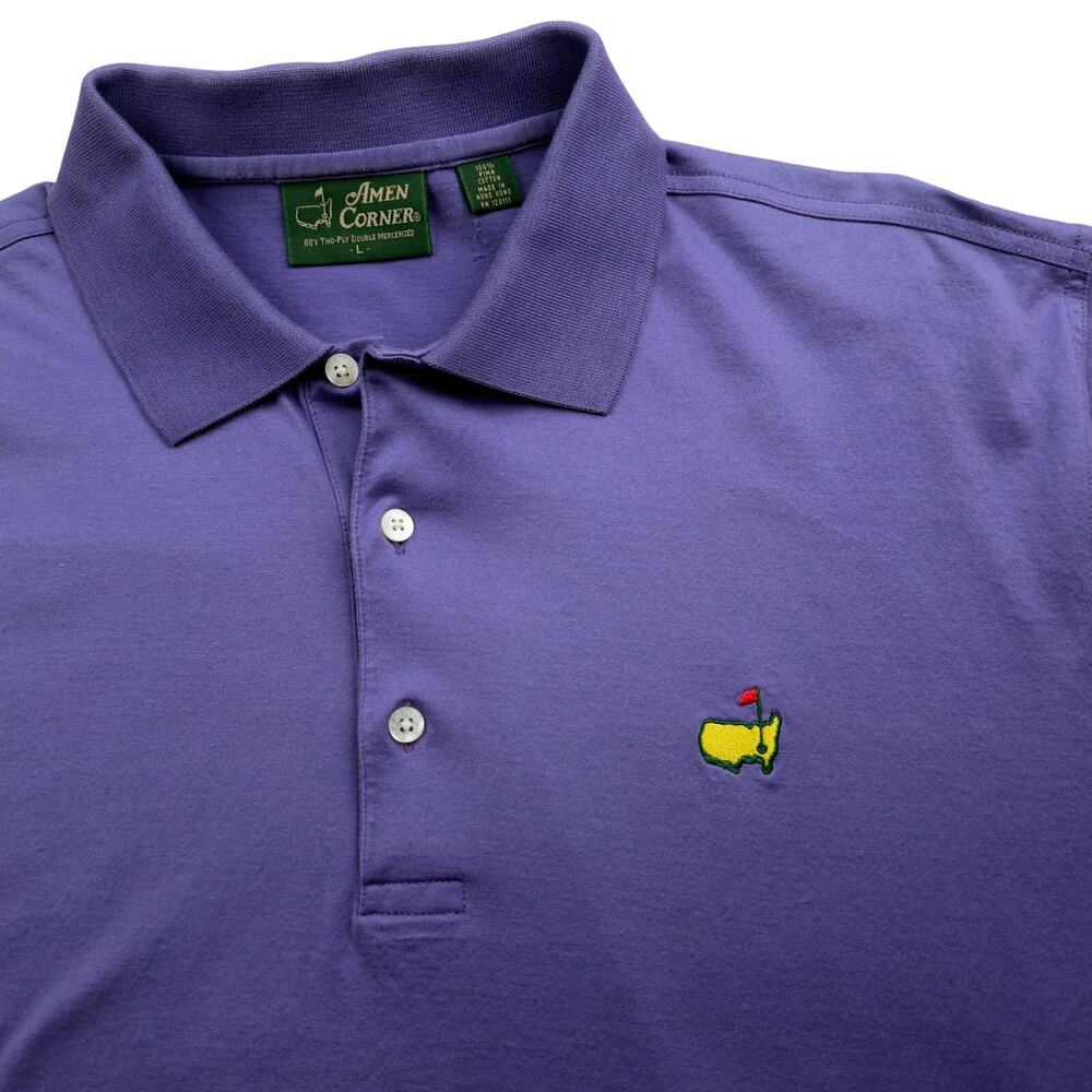 Amen Corner Master's Grape Purple Polo Pima Cotton Men's LRG Golf Augusta